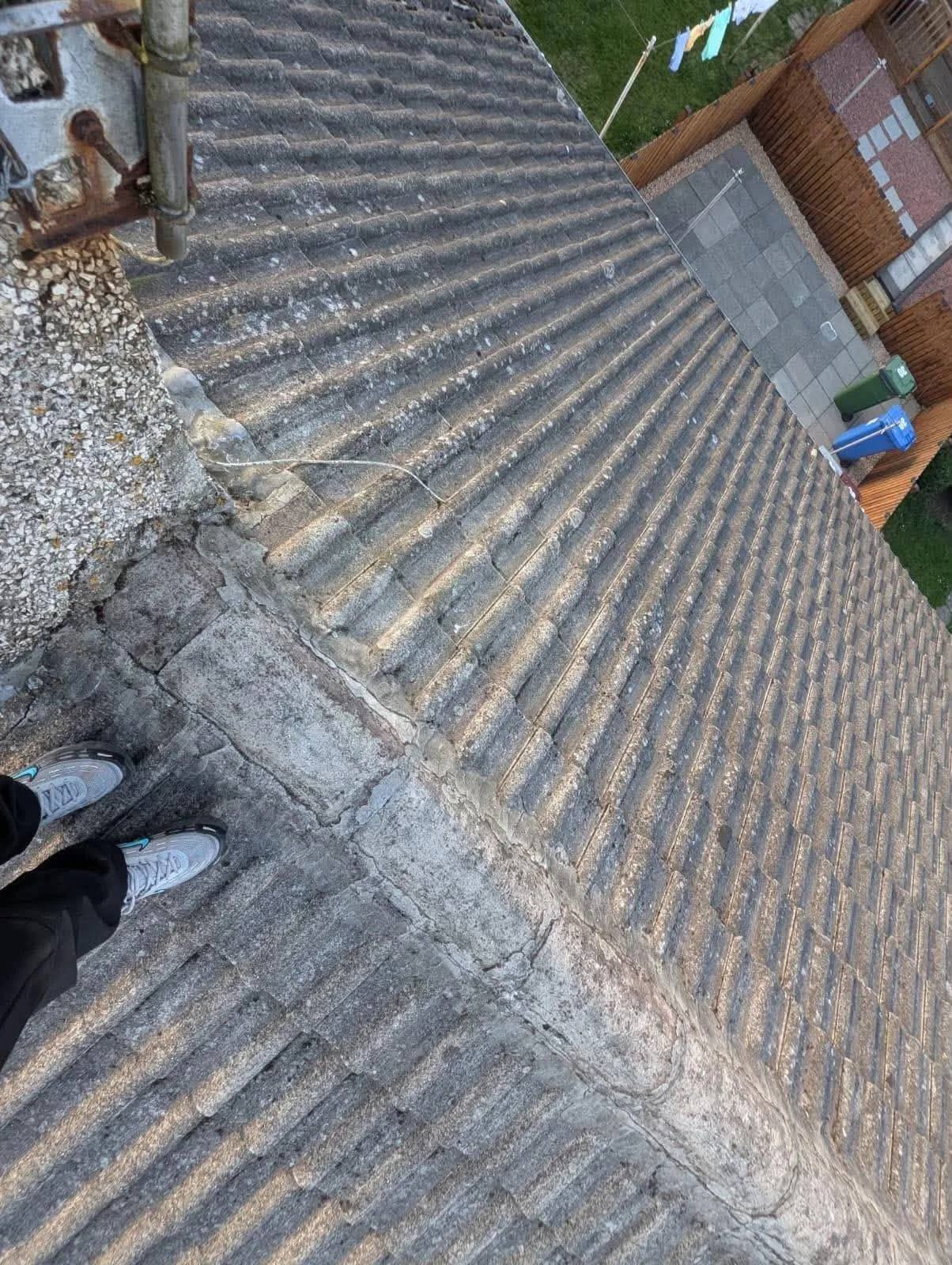 Roof after professional cleaning and moss removal