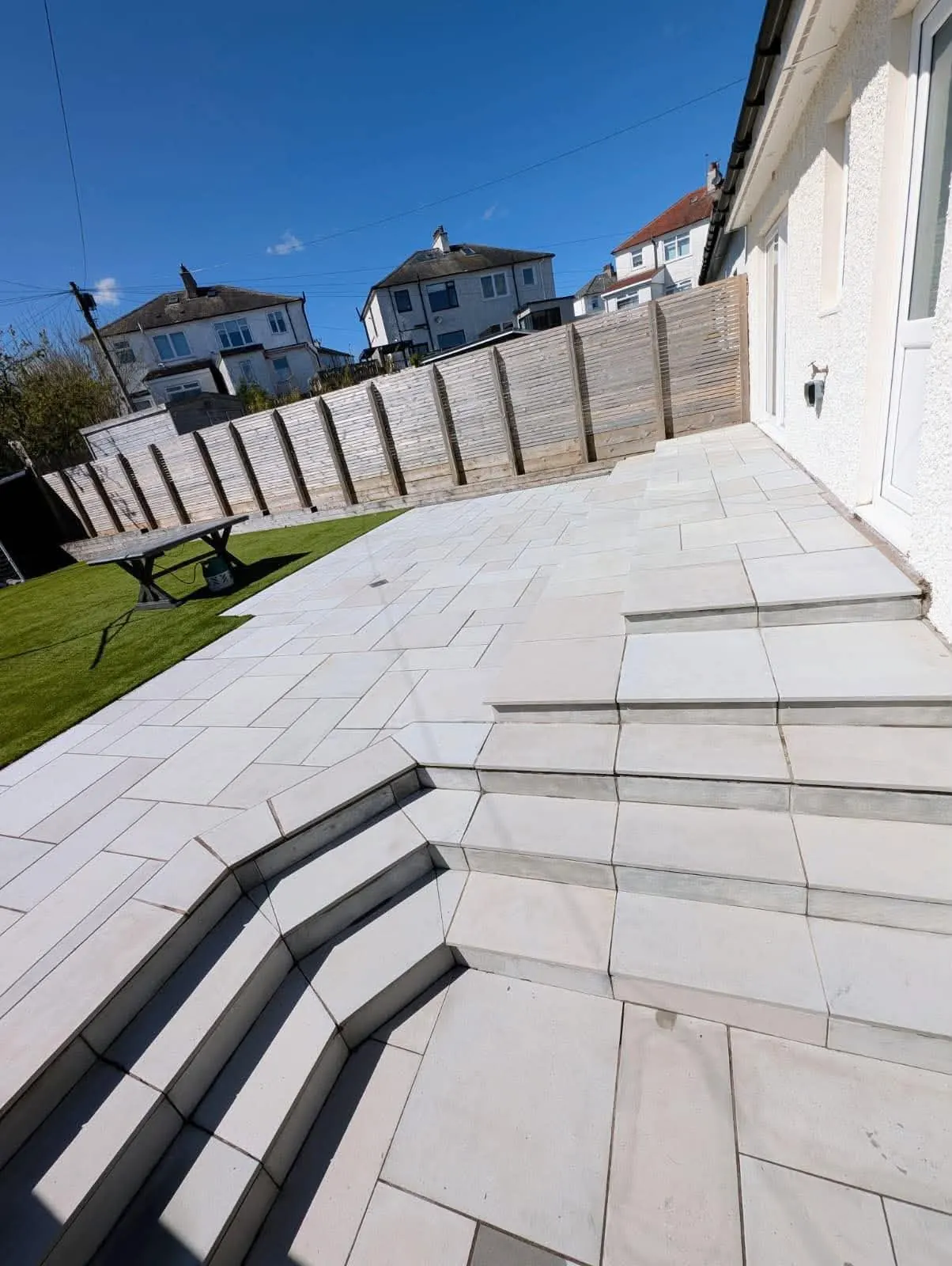 Patio after professional pressure washing
